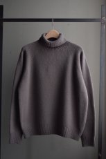 画像5: 【SALE】crepuscule (クレプスキュール) Wool Garment-dyed Turtle neck L/S [Gray]  (5)