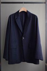 画像6: URU (ウル) for City Lights WOOL STRIPE 2 BUTTON JACKET [NAVY] (6)