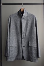 画像7: URU (ウル) for City Lights WOOL CHECK 2 BUTTON JACKET [GRAY] (7)