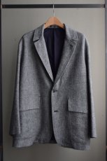 画像6: URU (ウル) for City Lights WOOL CHECK 2 BUTTON JACKET [GRAY] (6)