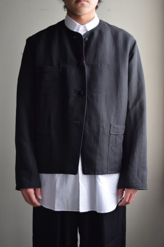 SALE】m's braque (エムズ ブラック) NO-COLLAR REVERSIBLE CHINA