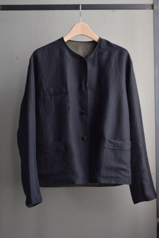 SALE】m's braque (エムズ ブラック) NO-COLLAR REVERSIBLE CHINA