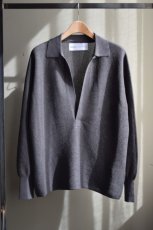画像5: walenode (ウェルノード) Paper & Recycled polyester Skipper knit wear [Grey] (5)