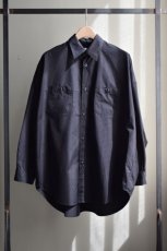 画像5: MARKAWARE (マーカウェア) ALL WEATHER CLOTH LONG TENT SHIRT [BLACK] (5)