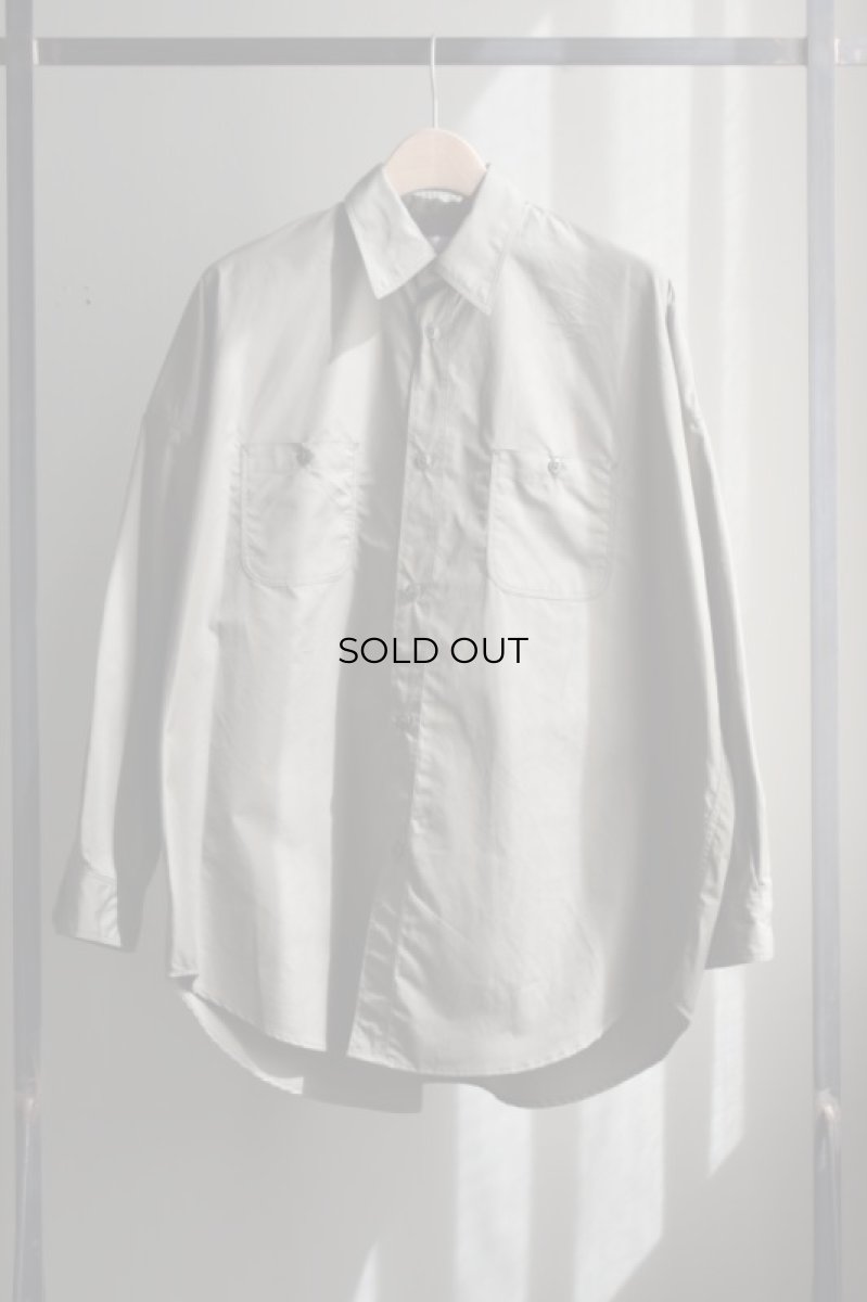 画像5: 【SALE】MARKAWARE (マーカウェア) ALL WEATHER CLOTH LONG TENT SHIRT [SAGE GREEN] (5)