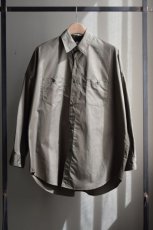 画像5: MARKAWARE (マーカウェア) ALL WEATHER CLOTH LONG TENT SHIRT [SAGE GREEN] (5)