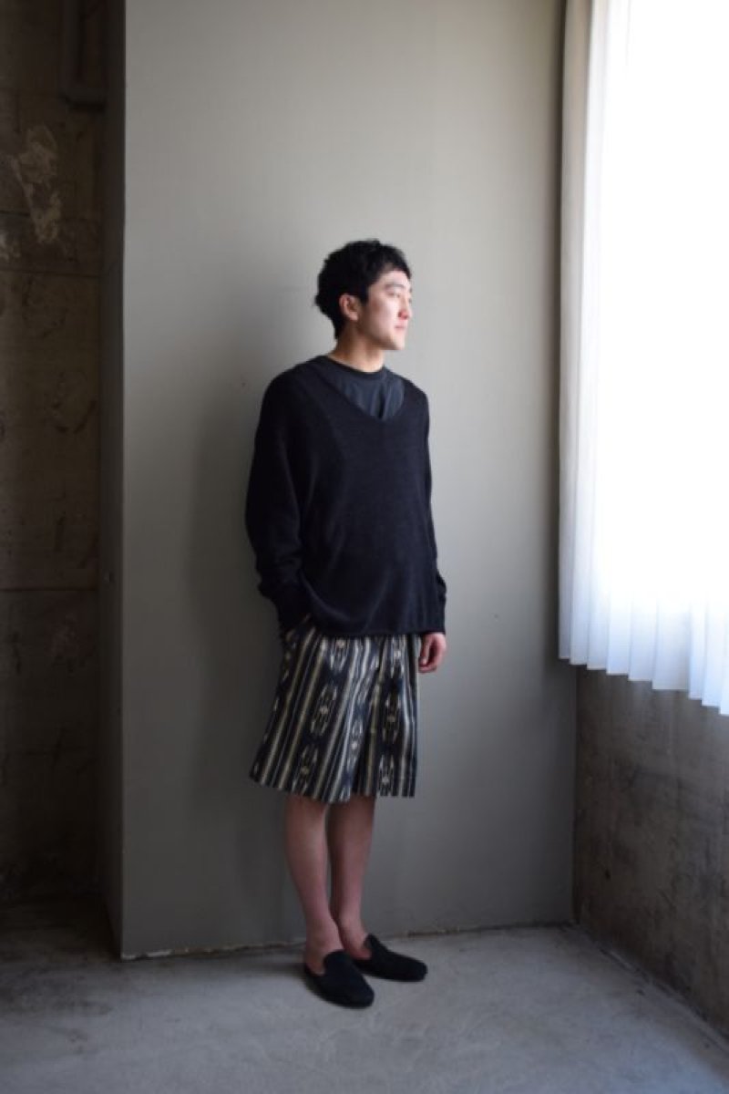 画像1: 【SALE】m's braque (エムズ ブラック) TUCKED SHORTS [KHAKI]