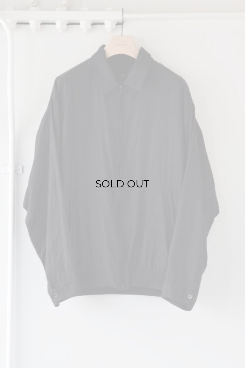 画像5: COMOLI (コモリ) ウールシルク スイングトップ [CHARCOAL] (5)