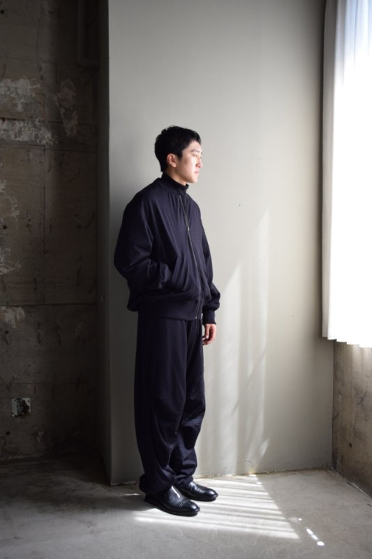 COMOLI (コモリ) ウールニット ジップブルゾン [NAVY]