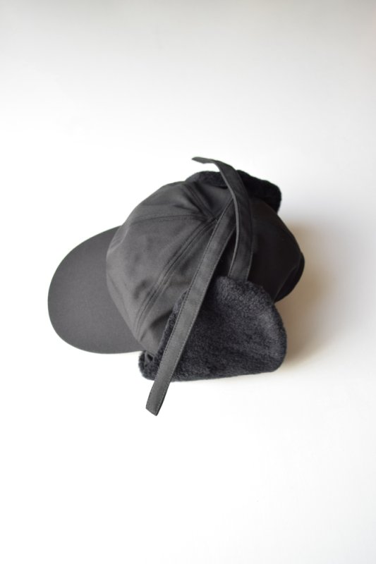COMESANDGOES (カムズアンドゴーズ) CLEAR TWILL EAR CAP no.26080 [BLACK]