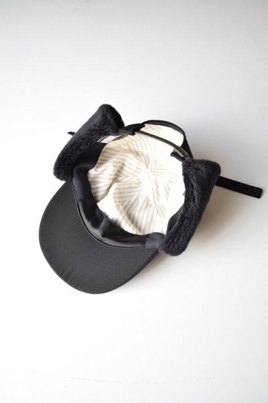 COMESANDGOES (カムズアンドゴーズ) CLEAR TWILL EAR CAP no.26080 [BLACK]