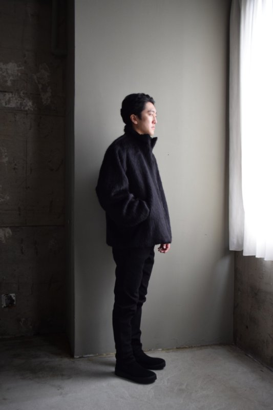 COMOLI (コモリ) キャメル シャギージャケット [BLACK]