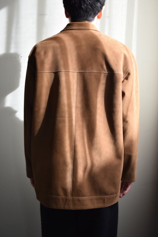 SALE】Cale (カル) SHEEP SUEDE LIGHT JACKET [BROWN]