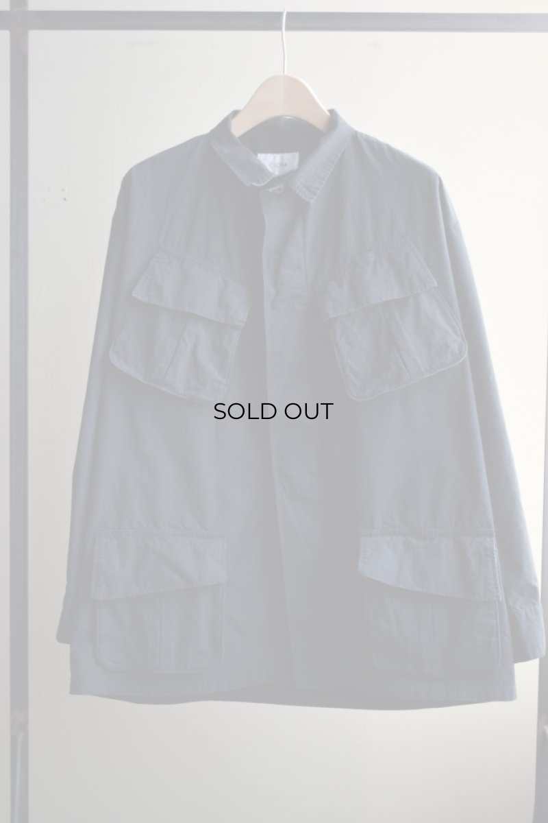 画像5: CIOTA (シオタ) Jungle Fatigue Jacket (Rip-stop / Stone Wash) [Black] (5)