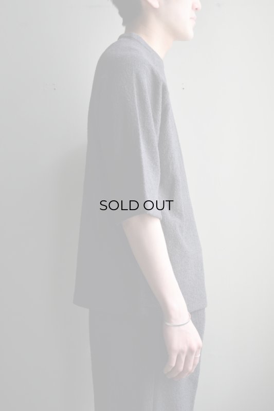 SALE】WALENODE (ウェルノード) Paper boucle Raglan sleeve T [Charcoal]