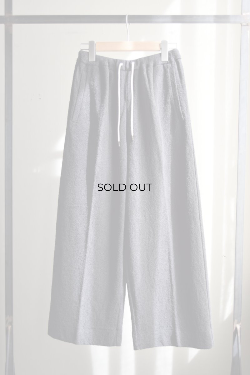画像5: 【SALE】WALENODE (ウェルノード) Paper boucle Uncle pants [Charcoal] (5)