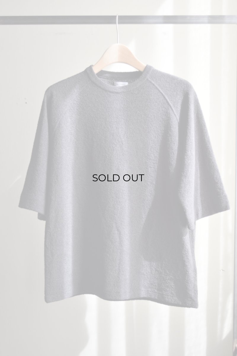 画像5: 【SALE】WALENODE (ウェルノード) Paper boucle Raglan sleeve T [Charcoal] (5)