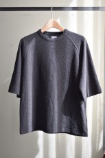画像5: WALENODE (ウェルノード) Paper boucle Raglan sleeve T [Charcoal] (5)