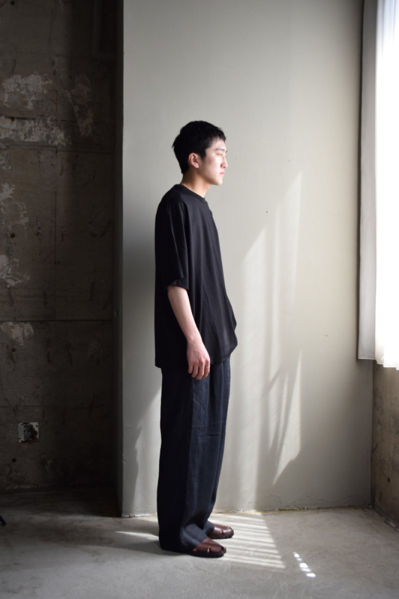 画像2: MARKAWARE (マーカウェア) GIZA 80/3 KNIT COMFORT FIT Tee [BLACK]