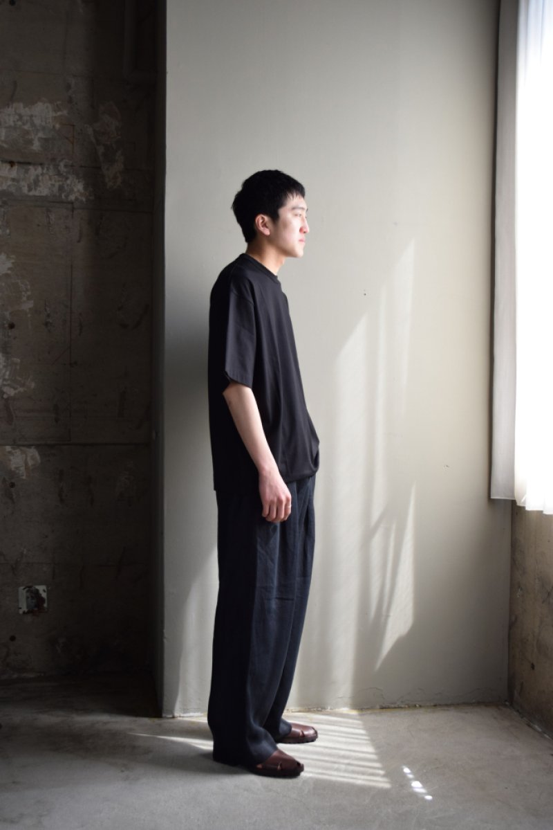 画像1: MARKAWARE (マーカウェア) GIZA 80/3 KNIT COMFORT FIT Tee [BLACK]