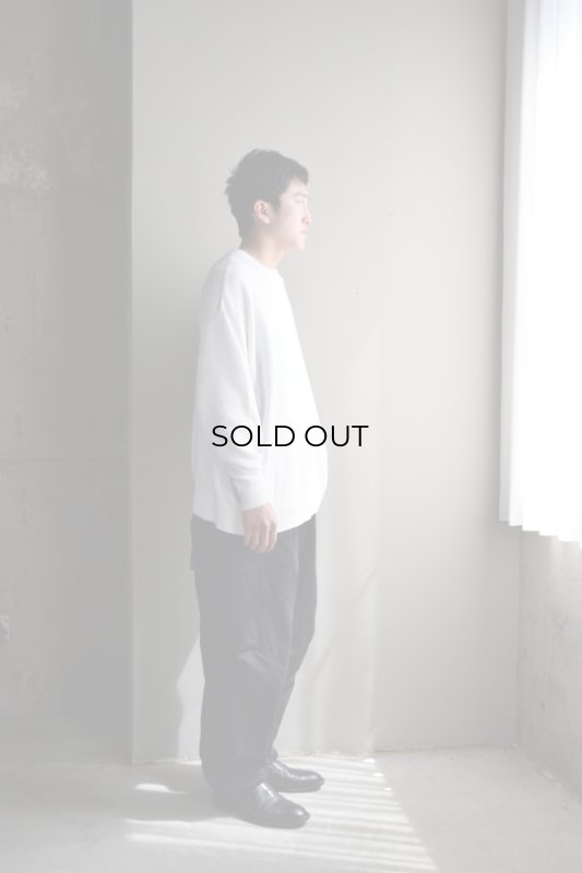 COMOLI (コモリ) 7G クルーネックニット [WHITE]