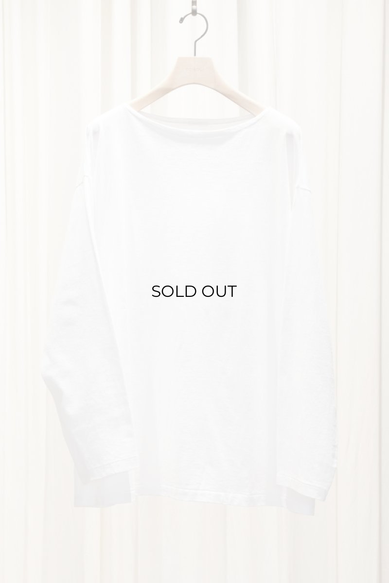 画像5: COMOLI (コモリ) コットンジャージ ボートネック [WHITE] (5)