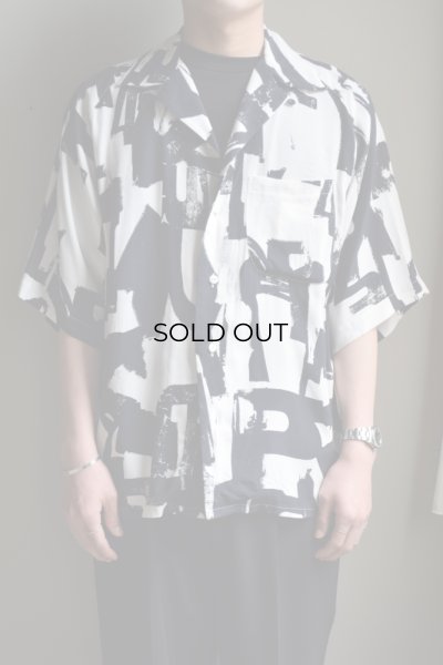 m’s braque Aloha Shirt (White-Black) m's braque】ALOHA SHIRT / White×Black – TOKIS