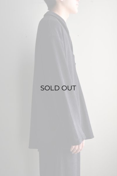 COMOLI (コモリ) パイル スキッパーシャツ [BLACK]