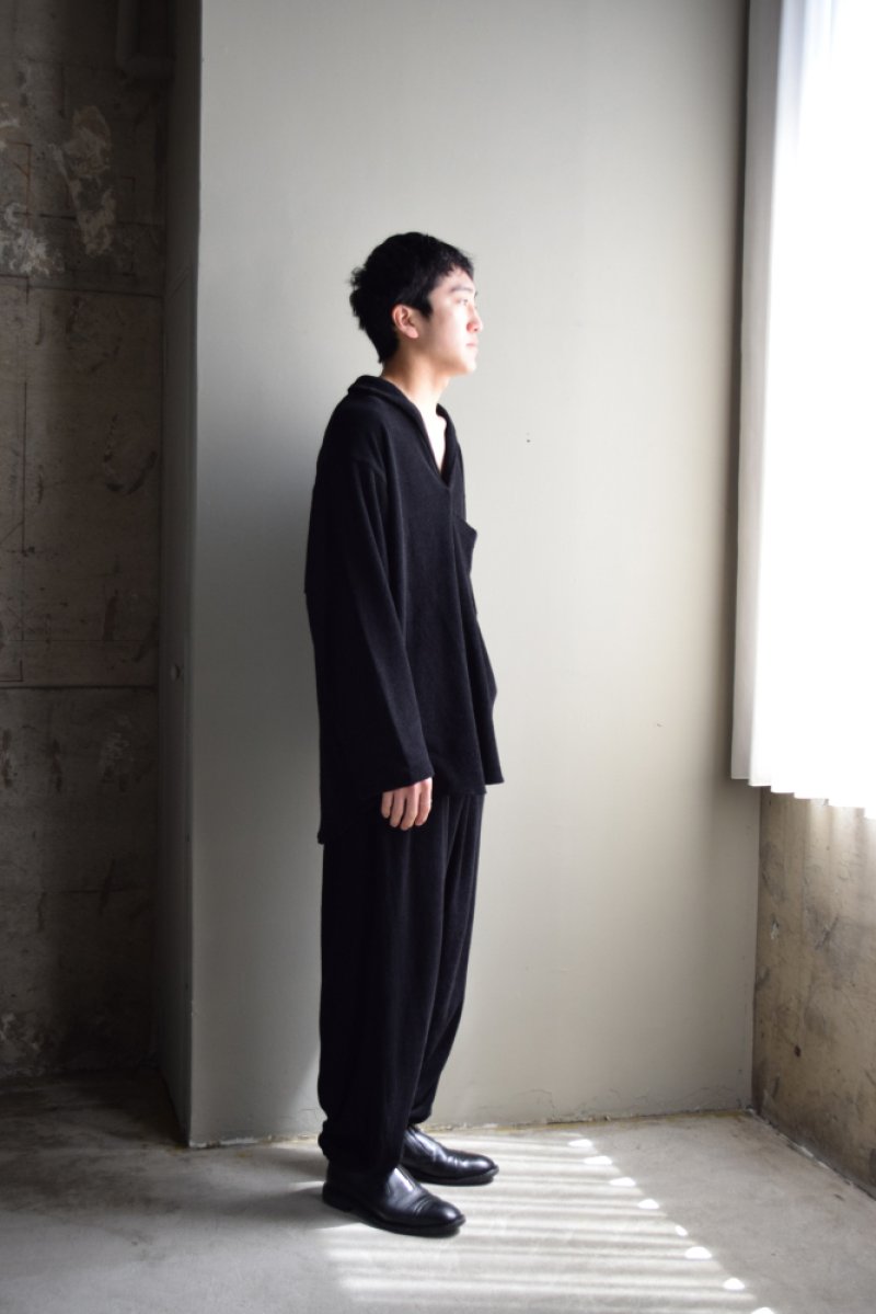 画像1: COMOLI (コモリ) パイル パンツ [BLACK]
