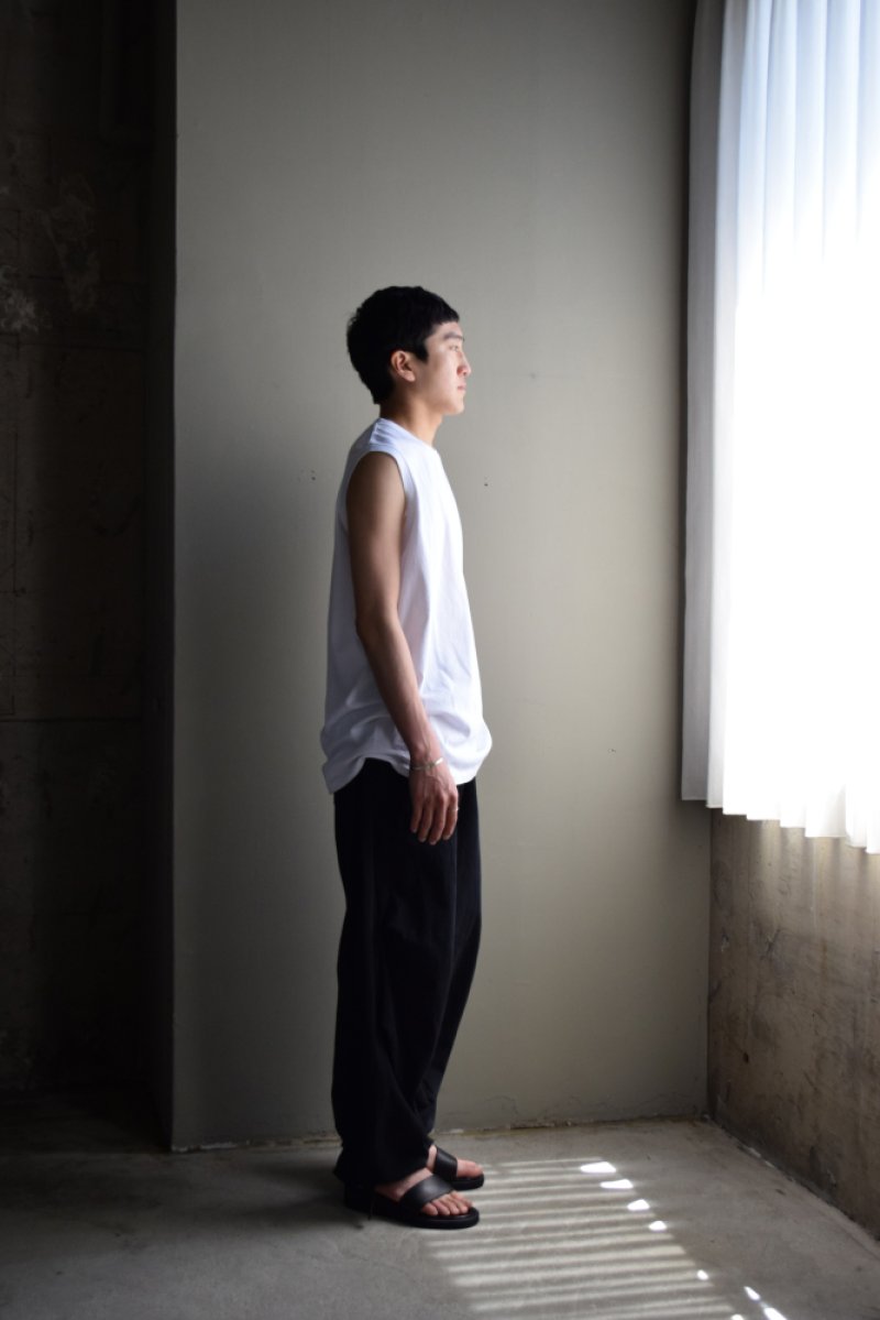 画像2: COMOLI (コモリ) コットンジャージ ノースリーブ [WHITE]