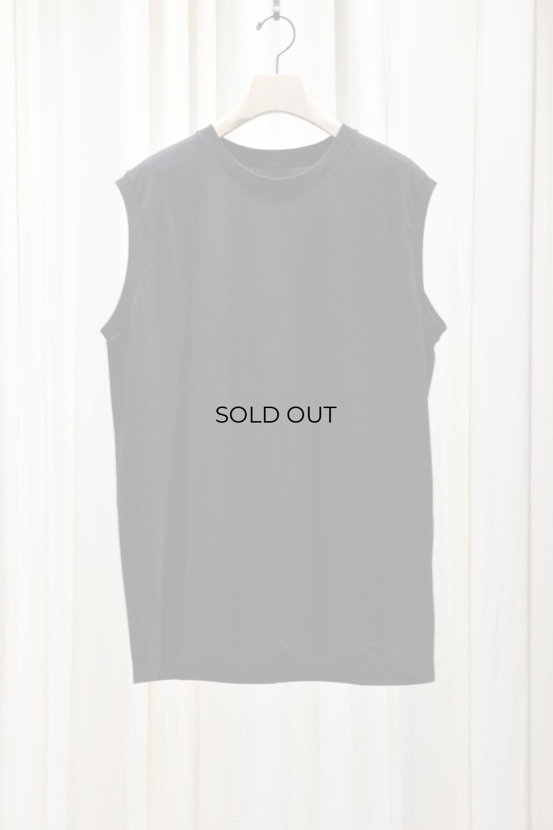 画像5: COMOLI (コモリ) コットンジャージ ノースリーブ [BLACK] (5)