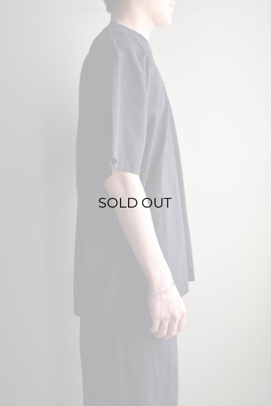 COMOLI (コモリ) コットンジャージ 半袖Tシャツ [BLACK]