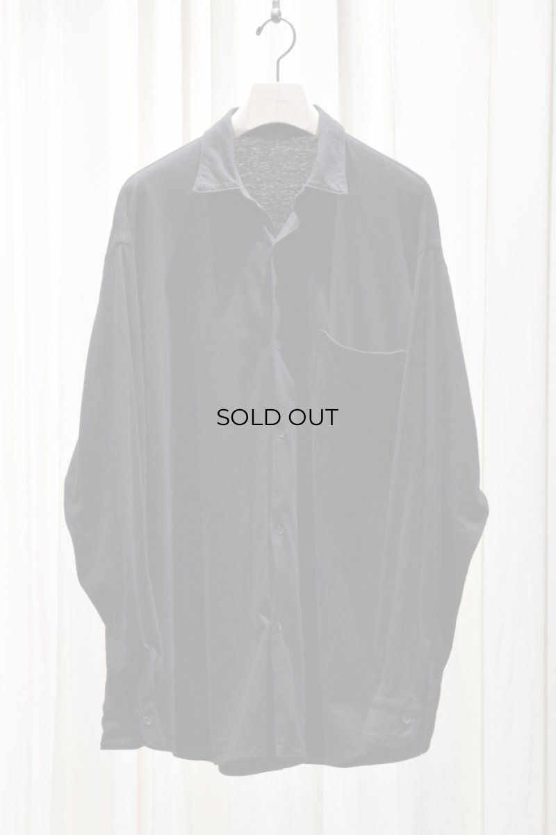 画像5: COMOLI (コモリ) ジャージ コモリシャツ [BLACK] (5)