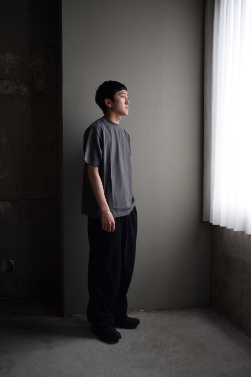 画像1: EVCON (エビコン) PIGMENT WIDE S/S T-SHIRT 251-91109B [CHARCOAL]