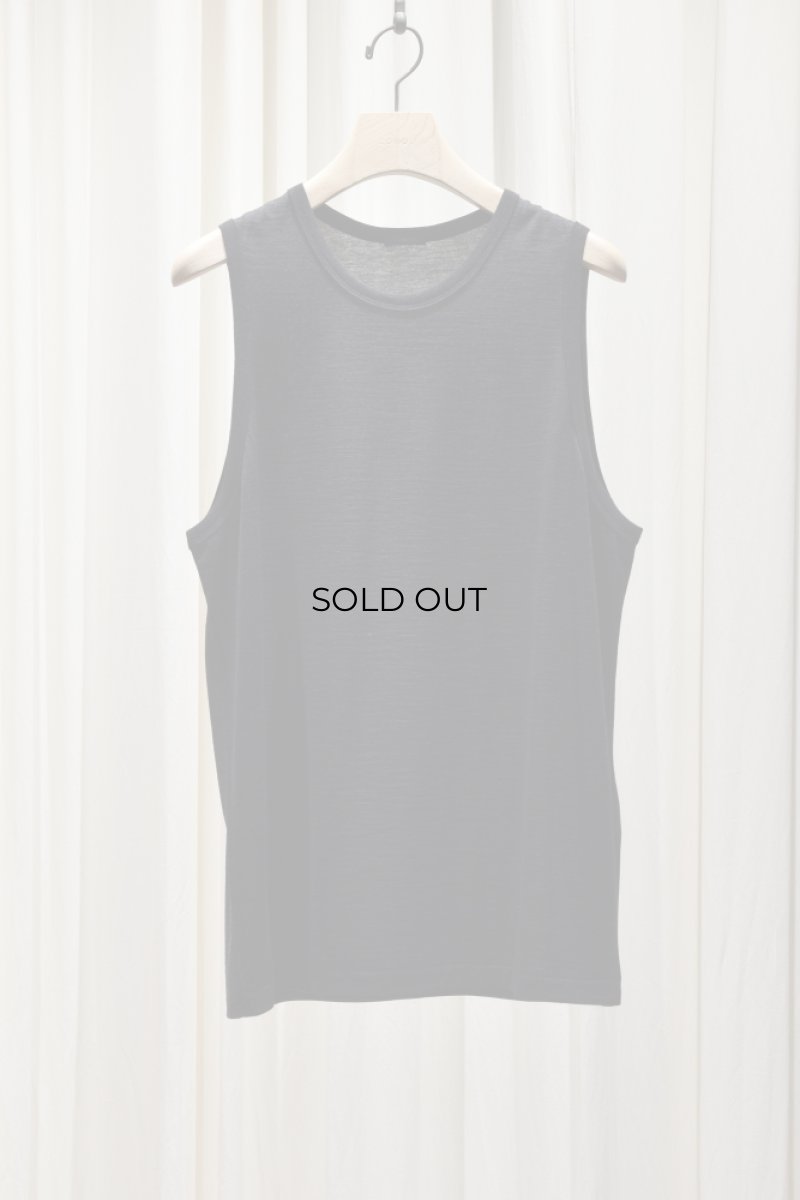 画像5: COMOLI (コモリ) サマーウール タンクトップ [CHARCOAL] (5)