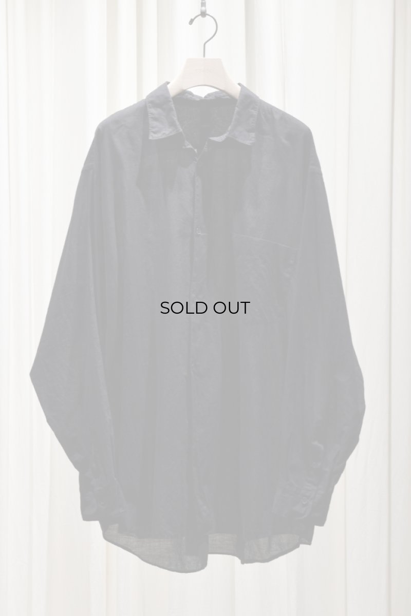 画像5: COMOLI (コモリ) KHADIコットン コモリシャツ [BLACK] (5)