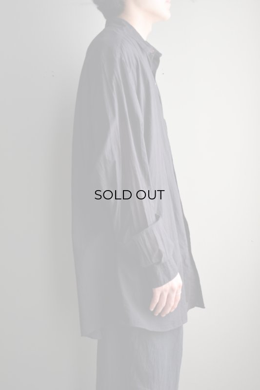COMOLI (コモリ) KHADIコットン コモリシャツ [BLACK]