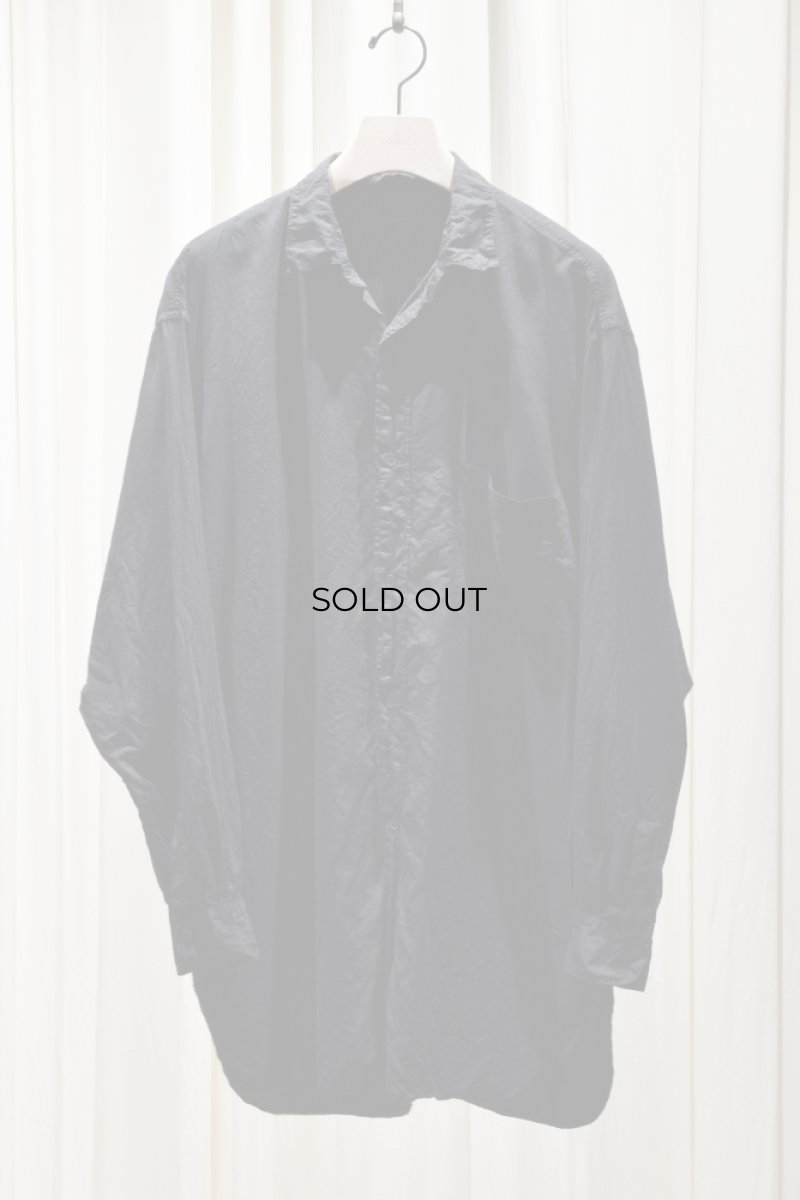 画像5: COMOLI (コモリ) シルク製品染 シャツ [BLACK] (5)