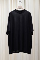 画像5: COMOLI (コモリ) コットンメッシュ 半袖Tシャツ [BLACK] (5)