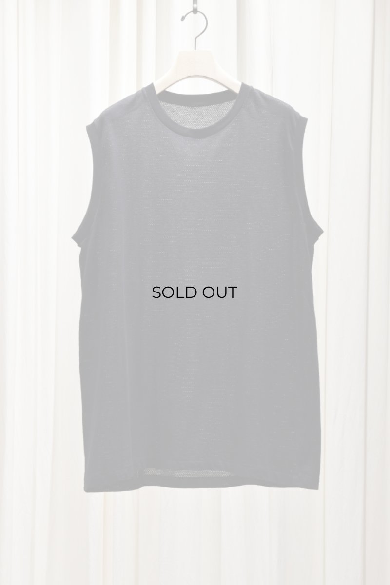 画像5: COMOLI (コモリ) コットンメッシュ ノースリーブ [BLACK] (5)