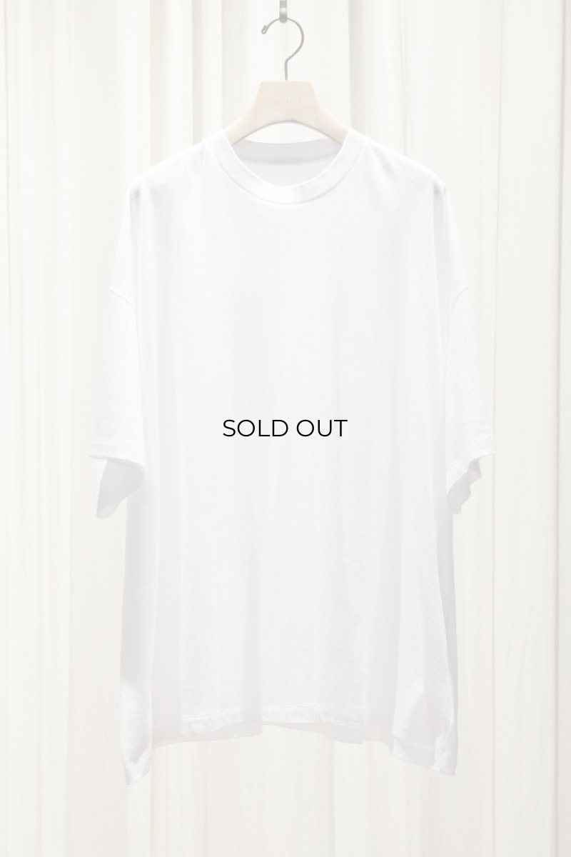 画像5: COMOLI (コモリ) コットンメッシュ 半袖Tシャツ [WHITE] (5)