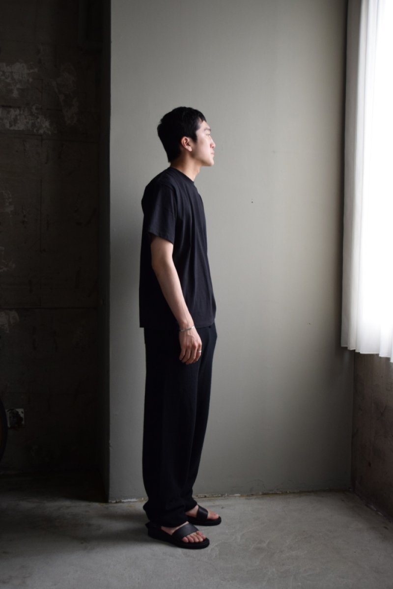 画像3: COMOLI (コモリ) コットンジャージ 半袖Tシャツ [BLACK]