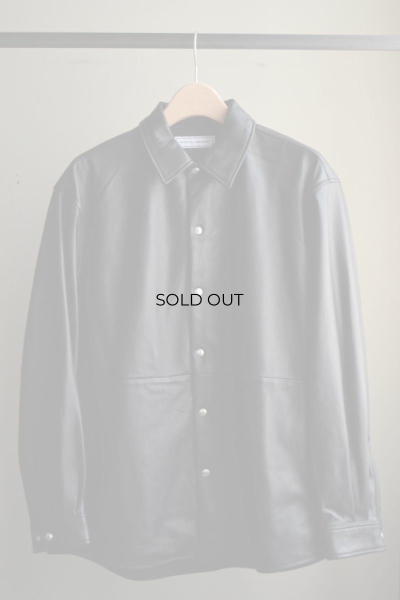 画像5: 【SALE】UNIVERSAL PRODUCTS (ユニバーサルプロダクツ) LEATHER SHIRTS JACKET 253-60407 [BLACK] (5)