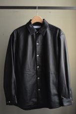 画像5: UNIVERSAL PRODUCTS (ユニバーサルプロダクツ) LEATHER SHIRTS JACKET 253-60407 [BLACK] (5)