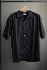 画像5: CIOTA (シオタ) Open Collar Short Sleeve Shirt (Cotton Rayon) [Black] (5)