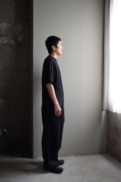 画像1: MARKAWARE (マーカウェア) Organic Wool Survival Cloth® Triple Pleated Wide Trousers [BLACK] 