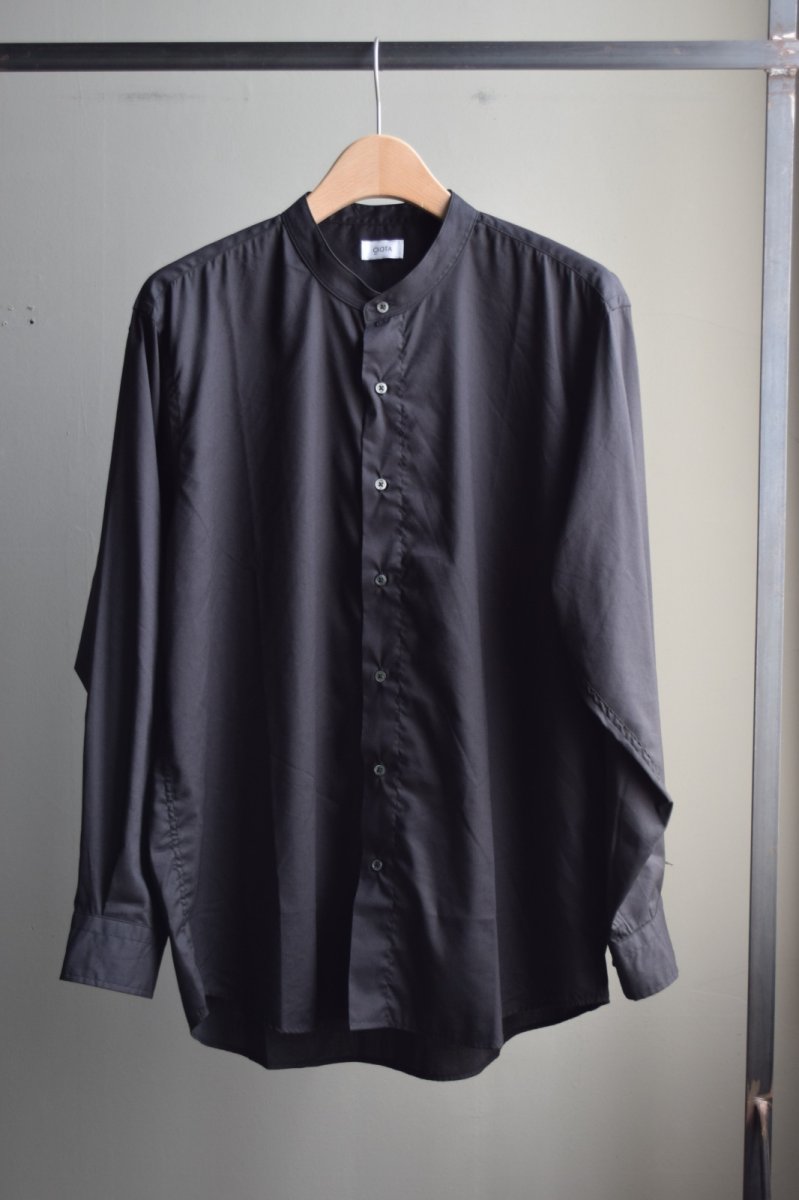 画像5: CIOTA (シオタ) Band Collar Long Sleeve Shirt (Cotton Rayon) [BLACK] (5)