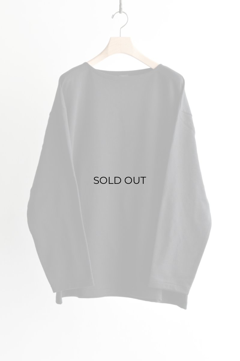 画像5: COMOLI (コモリ) コットン ボートネック [BLACK] (5)