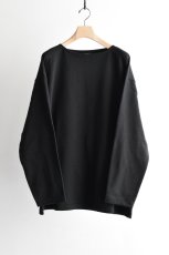 画像5: COMOLI (コモリ) コットン ボートネック [BLACK] (5)