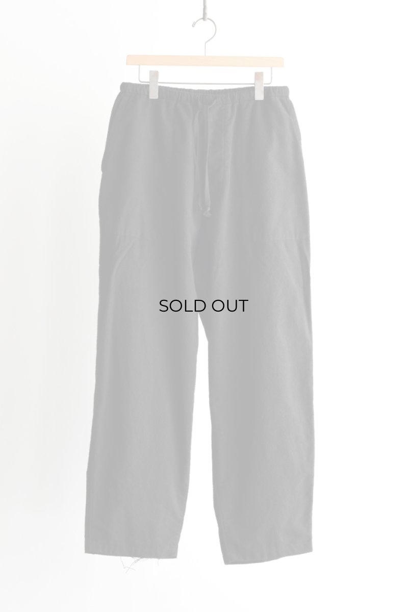 画像5: COMOLI (コモリ) コットンネル テーパードパンツ [BLACK] (5)